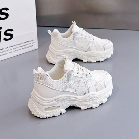 Damen Chunky Sneakers mit atmungsaktivem Mesh-Obermaterial und dämpfender Sohle EB