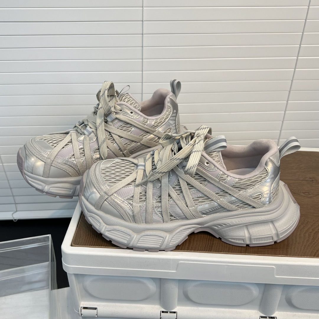 Damen Sportliche Lauf-Schuhe mit atmungsaktivem Mesh-Obermaterial und dämpfender Sohle EB