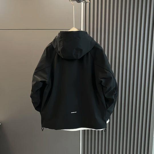 Herren technische Wetterjacke mit verstellbarer Kapuze EB