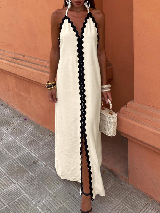 Damen Maxikleid mit raffinierten Schrägen und charmanten Trageeigenschaften EB