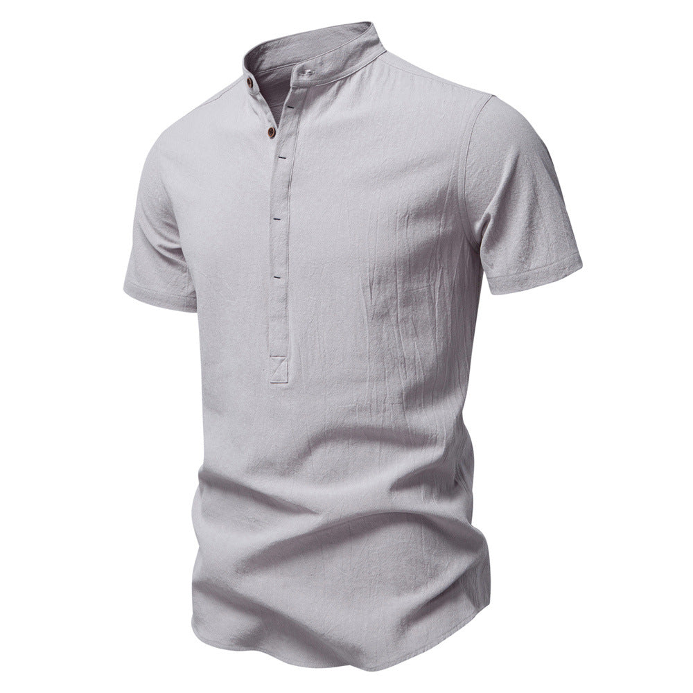 Herren Kurzarm Henley-Shirt mit praktischer Knopfleiste und modernem Design EB