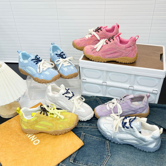 Damen Sportliche Sneakers mit atmungsaktivem Mesh und rutschfester Sohle EB