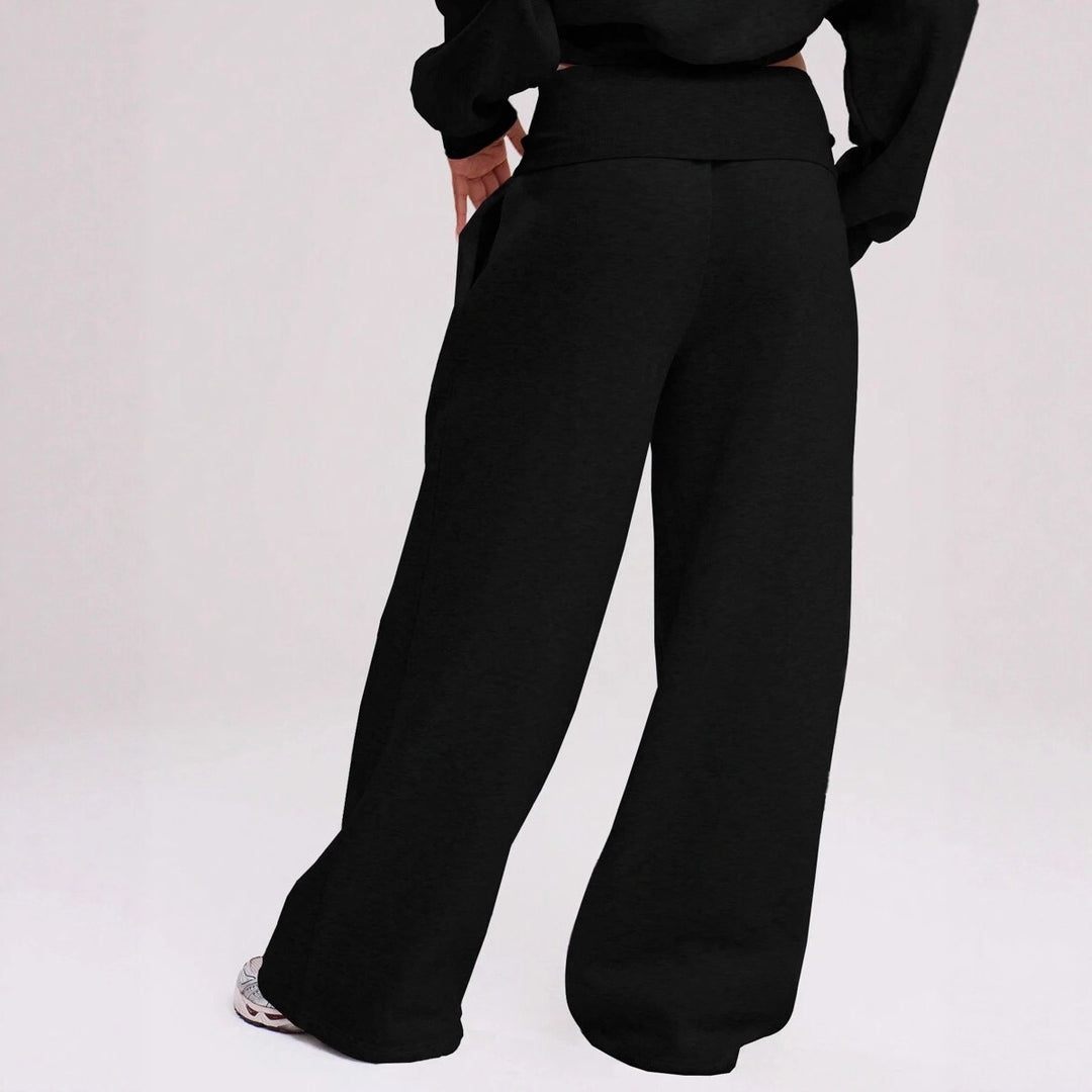 Damen Lässige weit geschnittene Freizeithose EB