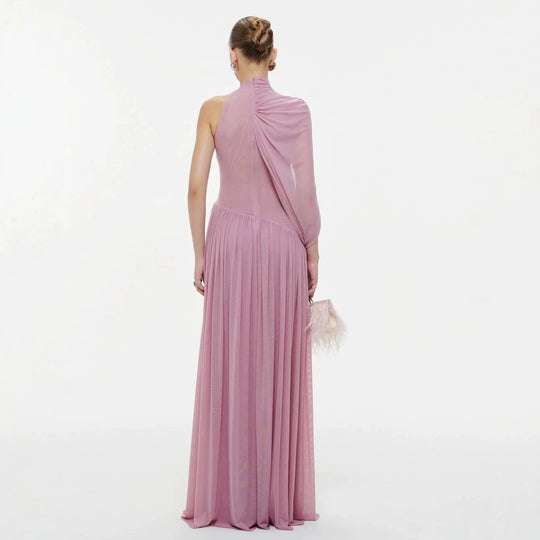 Damen Elegantes Wickelkleid mit asymmetrischem Design und fließendem Drapée EB