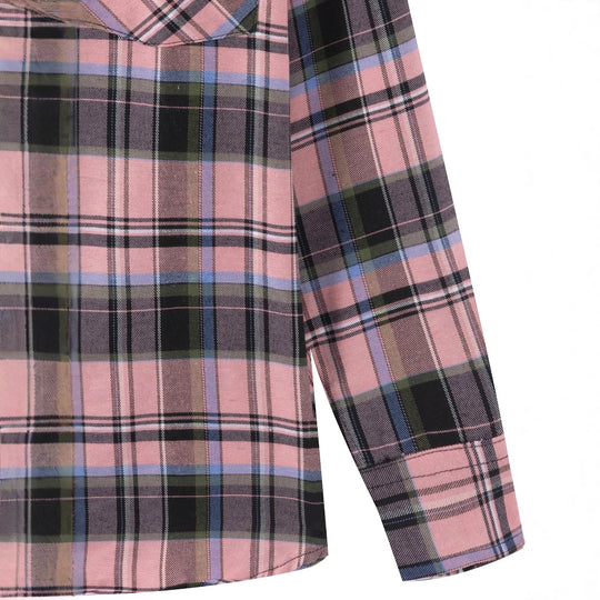Damen modisches und bequemes Flanellhemd mit kariertem Muster EB