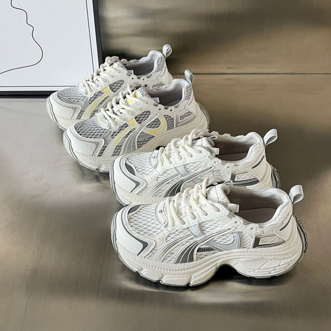 Damen Sportliche Chunky Sneakers mit atmungsaktiver Mesh-Oberfläche und stabiler Sohle EB