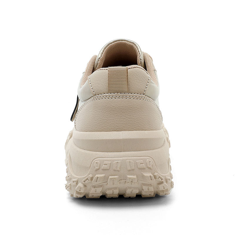 Damen Sportliche Plateau Sneakers mit rutschfester Laufsohle und atmungsaktivem Obermaterial EB