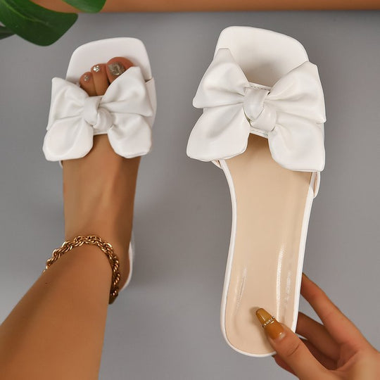 Damen elegante Slipper mit modischem Schleifendetail EB