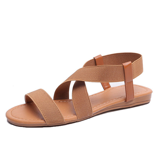 Damen Komfortable Kreuzriemen-Sandalen mit gepolsterter Innensohle EB