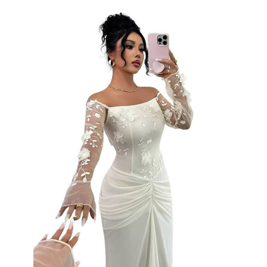 Damen Hochzeitskleid mit eleganten Stickereien EB