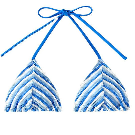Damen Triangel-Bikini mit stilvollen Streifen EB