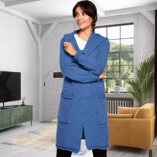 Damen langer Strickmantel EB