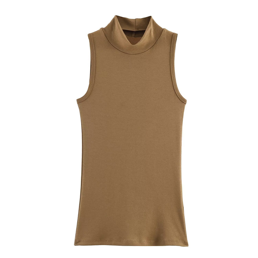 Damen Rollkragen-Tanktop aus weichem Stretch-Material EB