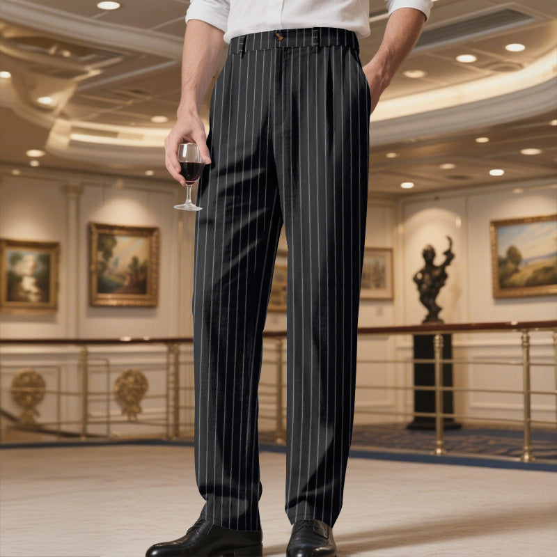 Herren elegante Streifenhose mit hohem Tragekomfort und stilvollem Design EB
