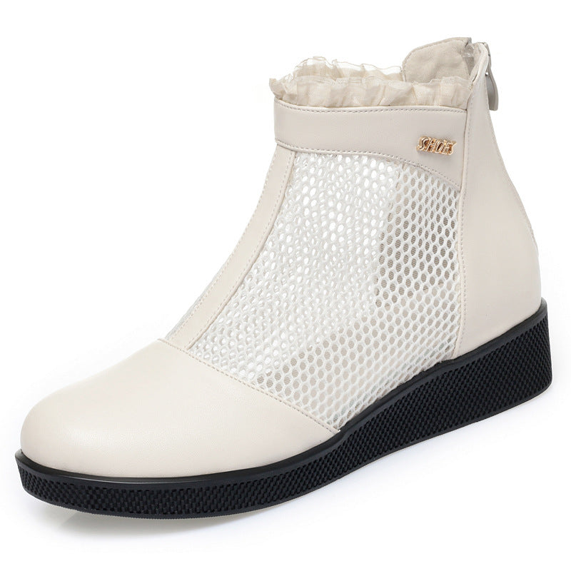 Damen Modische Stiefeletten mit atmungsaktivem Netzdesign EB