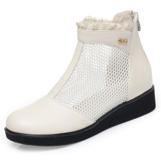 Damen Modische Stiefeletten mit atmungsaktivem Netzdesign EB