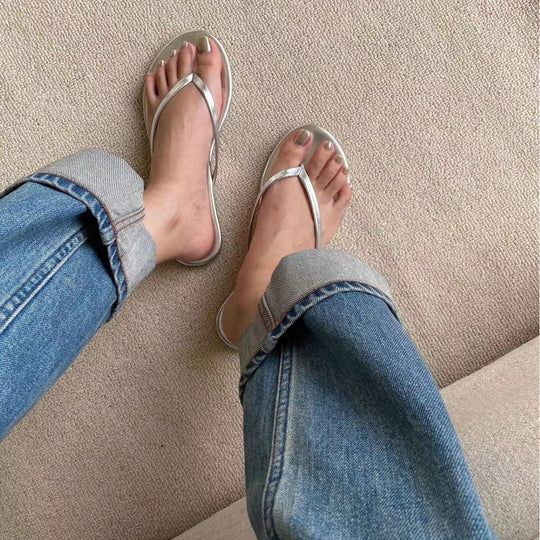 Damen Zehentrenner-Sandalen mit ergonomischem Fußbett und weichem Obermaterial EB