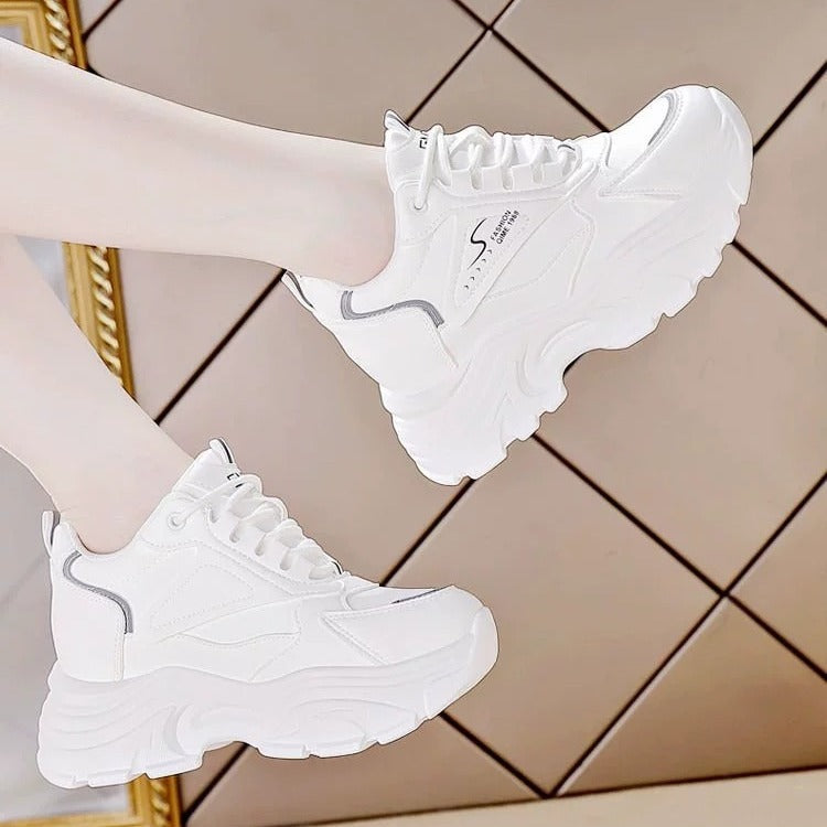 Damen Chunky Lifestyle Sneakers mit dämpfender Sohle und ergonomischem Design EB
