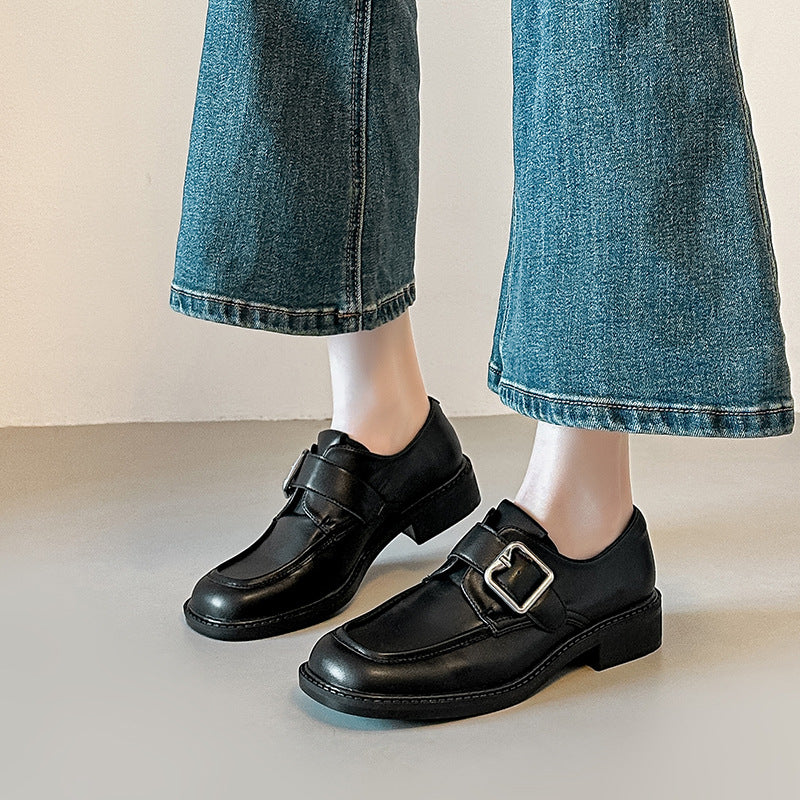 Damen elegante Schnürschuhe mit modischem Schnallen-Detail EB