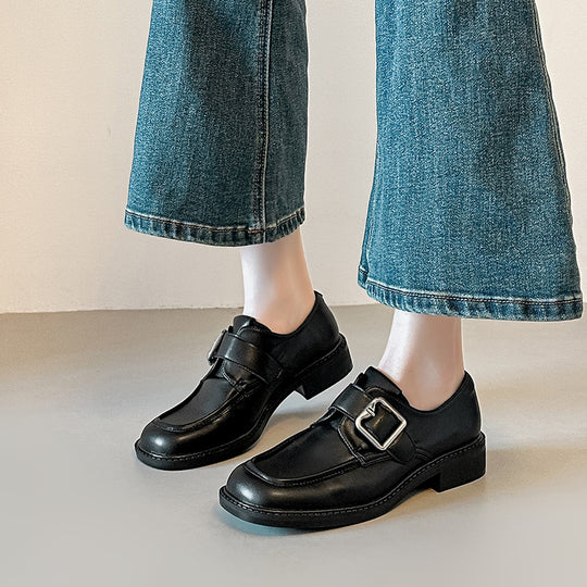 Damen elegante Schnürschuhe mit modischem Schnallen-Detail EB