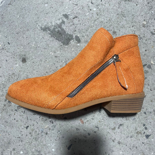 Damen elegante Stiefeletten mit modischer Reißverschluss-Applikation EB