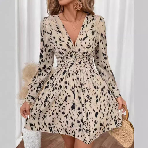 Damen Kurzarm Kleid EB