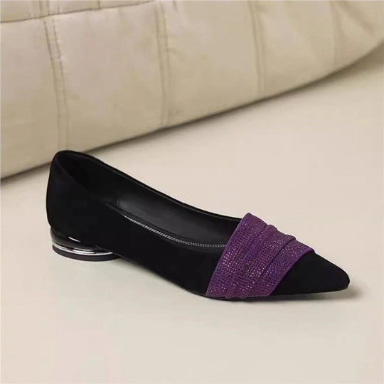 Damen elegante spitze Slipper mit funkelnder Strassverzierung EB
