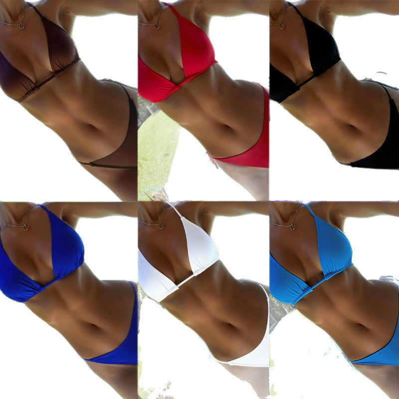Damen Triangel-Bikini mit verstellbaren Trägern und charmantem Knoten EB