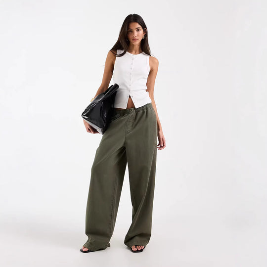 Damen Ärmelloses Rippenshirt mit durchgehender Knopfleiste EB