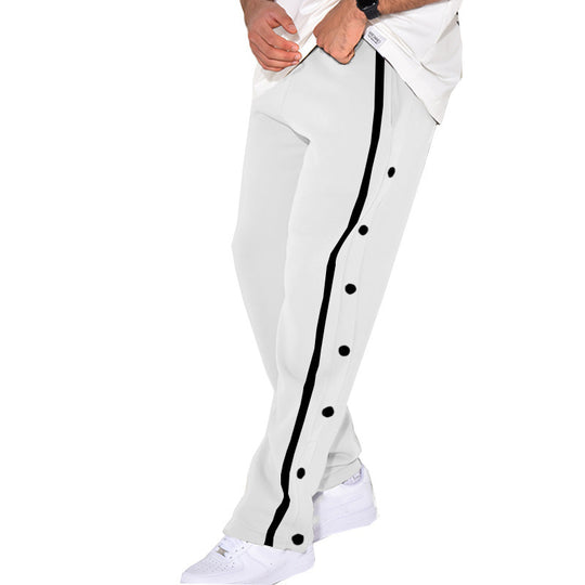 Herren Sportliche Jogginghose mit Druckknopfdetails an der Seite EB