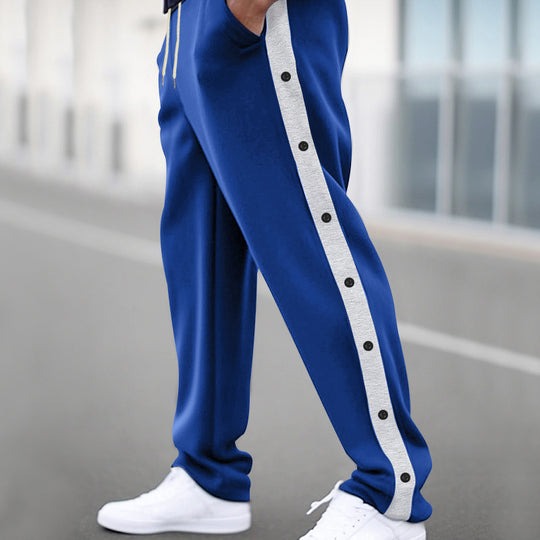 Herren Sportliche Jogginghose mit Druckknopfverschluss und atmungsaktivem Material EB