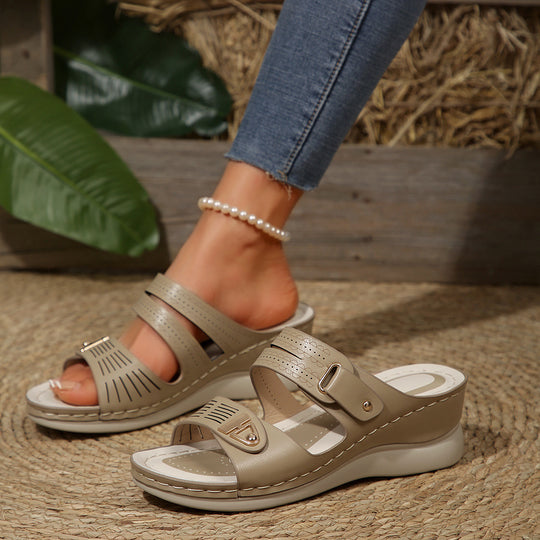 Damen Riemensandalen mit verstellbarem Riemendesign und ergonomischem Fußbett EB