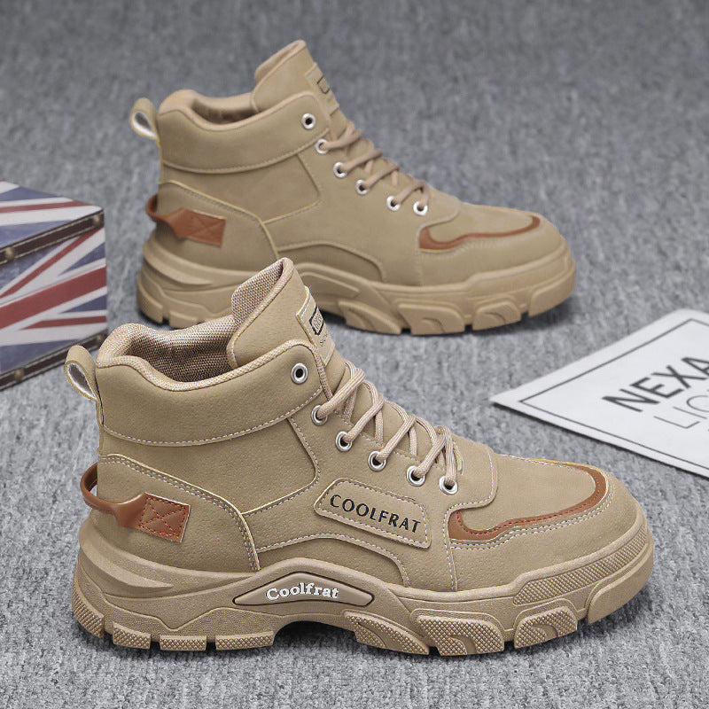 Damen Chunky High-Top Sneakers mit rutschfester Sohle und verstärkter Dämpfung EB