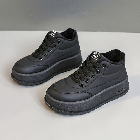 Damen Winterliche High-Top Sneakers mit Fleece-Innenfutter EB