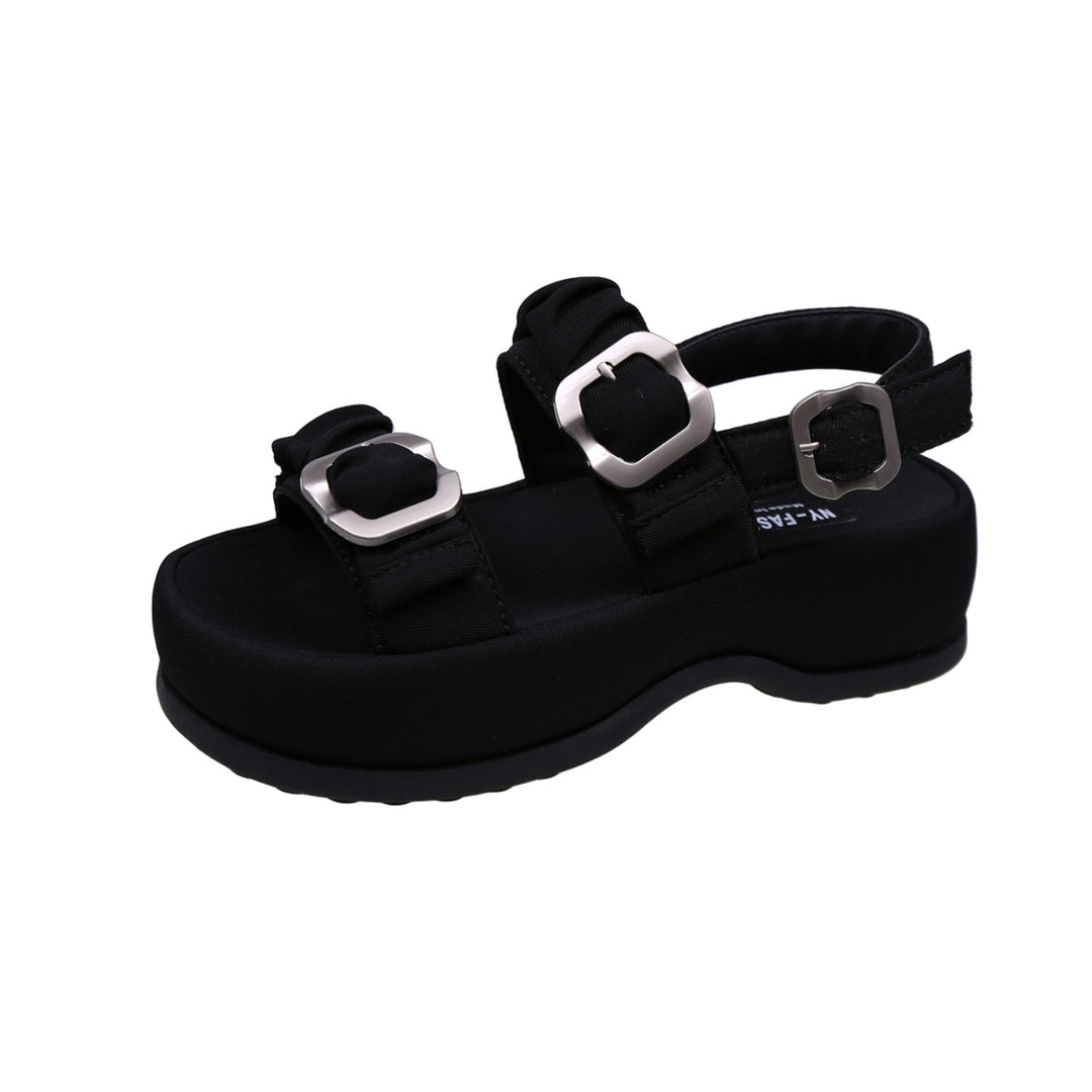 Damen Sandalen mit modischer Riemchenkonstruktion und robustem Plateau EB