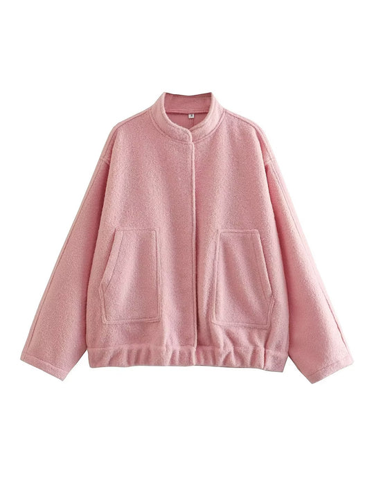 Damen elegante Oversized-Jacke EB