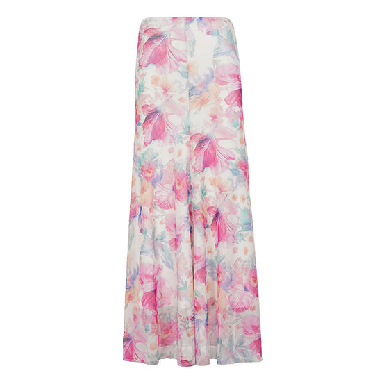 Damen Maxi-Rock mit floralen Mustern und fließendem Schnitt EB