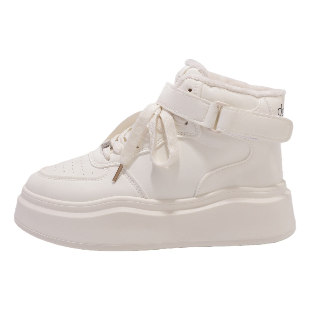 Damen Hohe Winter-Sneaker mit warmem Innenfutter und praktischem Klettverschluss EB