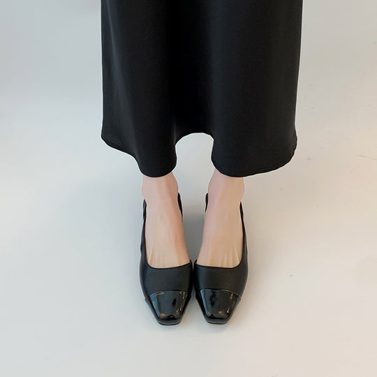 Damen Sling-Pumps mit glänzender Oberfläche und eleganter Fußbettgestaltung EB