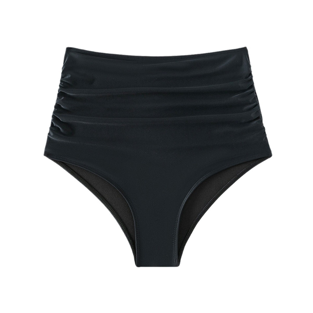 Damen Hochtaillierte Bikini-Hose mit figurformender Raffung EB