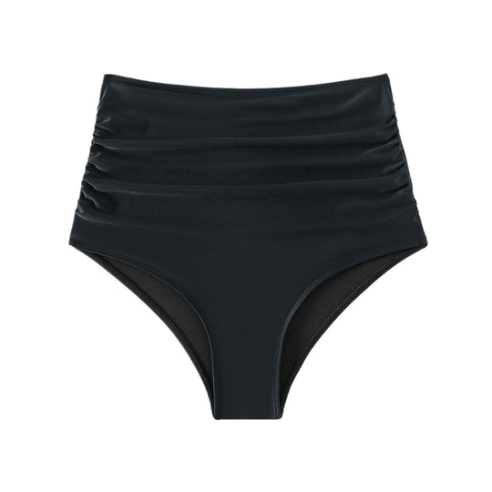 Damen Hochtaillierte Bikini-Hose mit figurformender Raffung EB