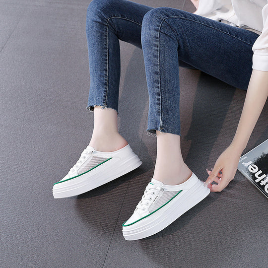 Damen lässige Sneaker mit atmungsaktivem Mesh-Obermaterial und dämpfender Sohle EB