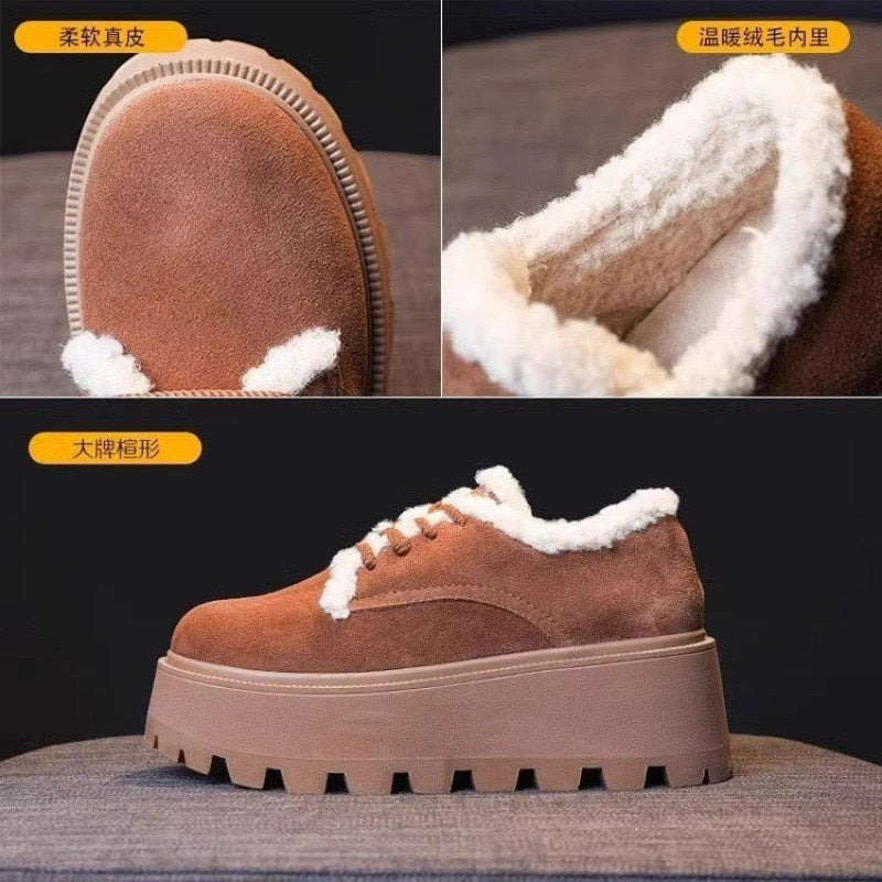 Damen Komfortable Plateau-Sneaker mit weichem Innenfutter EB