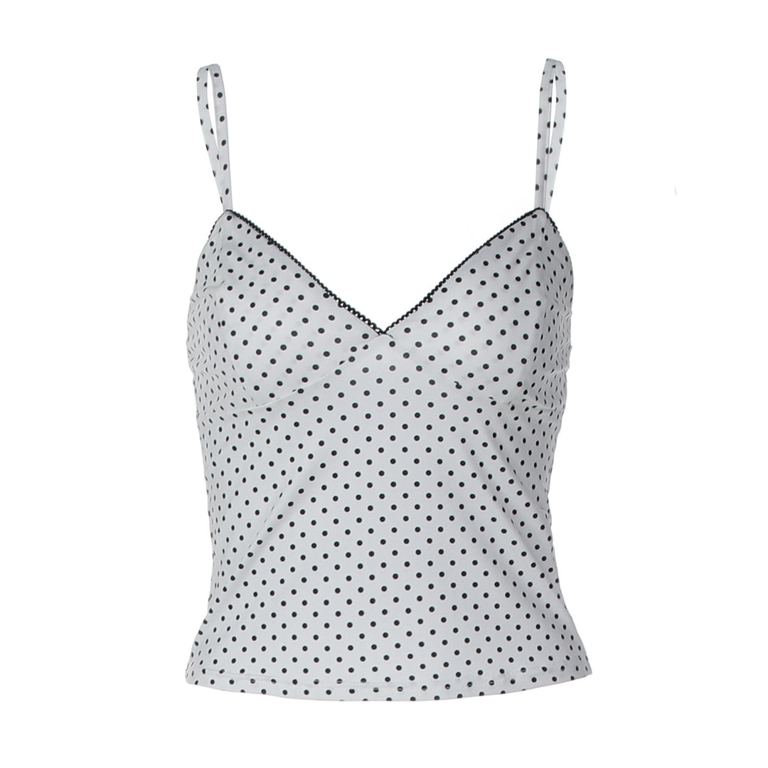 Damen Charmantes Spaghetti-Top mit Punkten EB