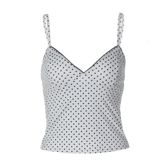 Damen Charmantes Spaghetti-Top mit Punkten EB