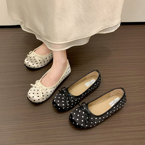 Damen Ballerinas mit verspieltem Punktemuster EB
