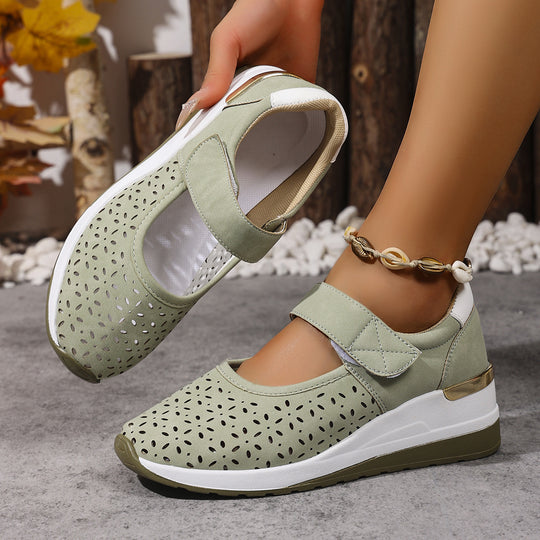 Damen Sportliche Ballerinas mit einzigartigem Lochmuster EB