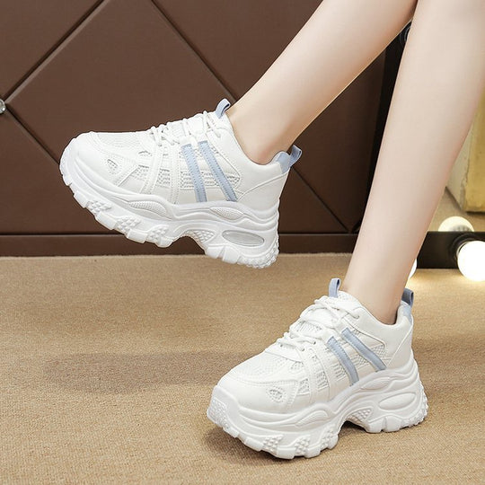 Damen Bequeme Sport Sneakers mit atmungsaktivem Mesh und gepolsterter Sohle EB