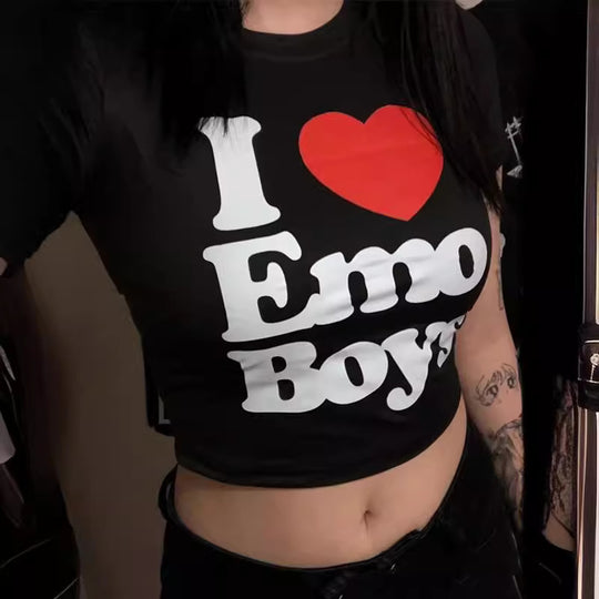 Damen Crop-T-Shirt mit kreativem Skelettdesign und inspirierendem Schriftzug EB