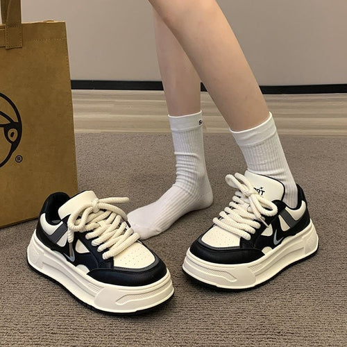 Damen trendige Sneakers mit sportlichem Design und dämpfender Sohle EB
